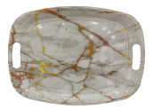 Sarı Mermer Desen Tepsi