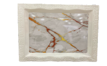 Orta Dalgal Tepsi Mermer Desen