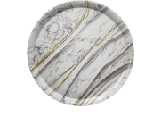 Yuvarlak Tepsi Mavi Yaldız Desen 48 cm