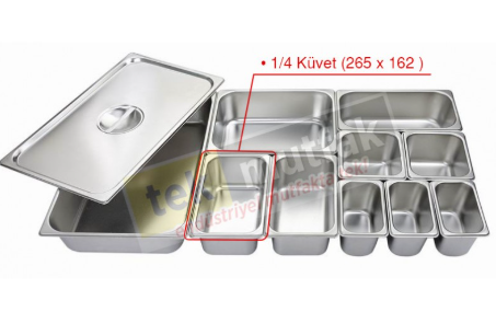 1/4 150 mm Standart Gastronom Küvet 
